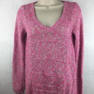 Abercrombie & Fitch Girls Pink & Gray Sweater XL
